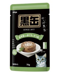 [12 Packets] Aixia Kuro-can Pouch – Tuna & Skipjack with Sole Fish Cat Food 70g*12