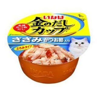 Ciao Kinnodashi Cup Chicken Fillet In Gravy Topping Dried Bonito Cat Wet Food 70G