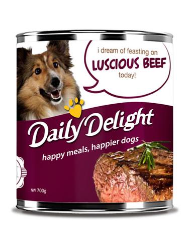 how much canned dog food per day