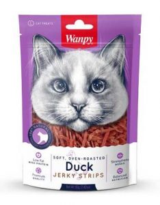 [SALE] Wanpy Soft & Oven-Roasted Duck Strips Cat Treats 80g