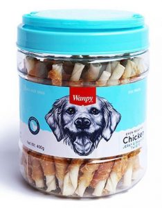 Wanpy Oven-Roasted Chicken & Rawhide Twists Dog Treats 400g