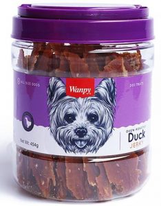 Wanpy Oven-Roasted Duck Jerky Dog Treats 454g