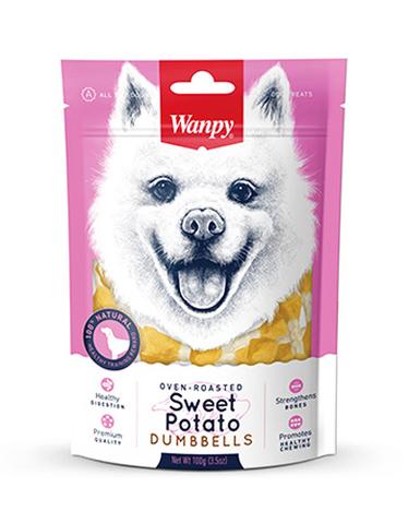 Wanpy Oven-Roasted Sweet Potato Dumbbell Dog Treats 100g