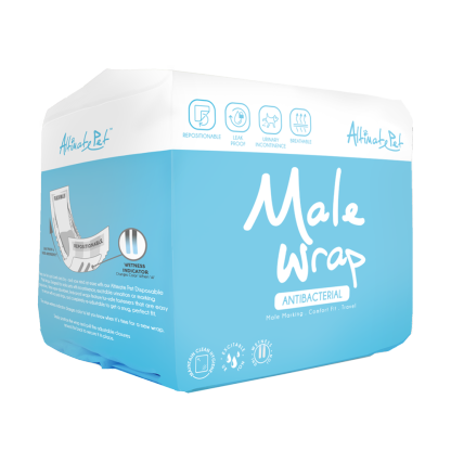 Altimate Pet Antibacterial Disposable Male Wraps (5 Sizes) - Image 2