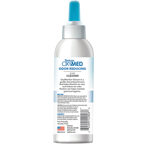 Tropiclean OxyMed Odor Reducing Ear Cleaner for Cats & Dogs 4oz - Image 2