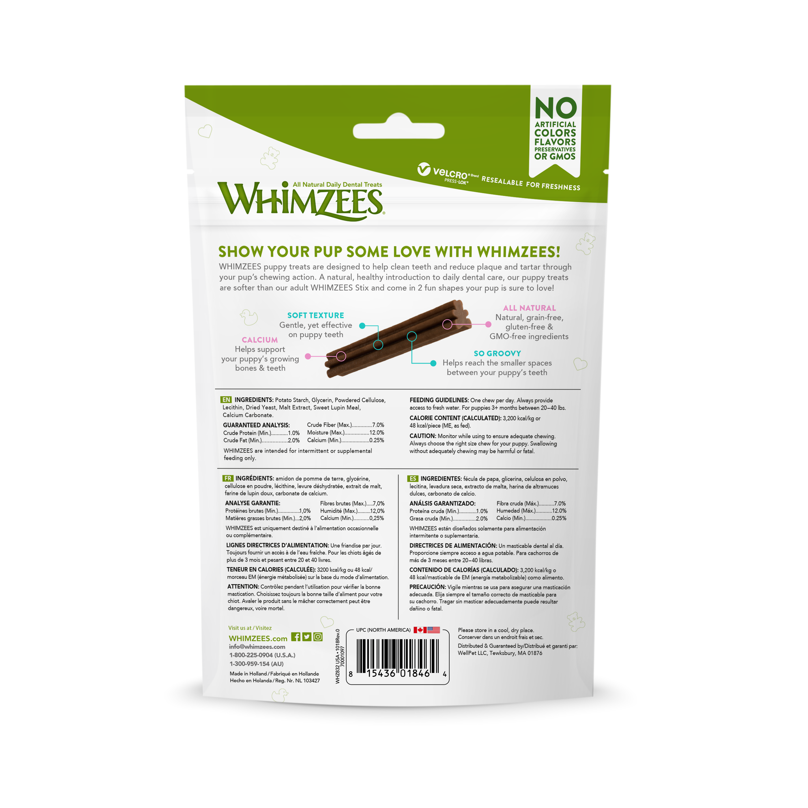 Whimzees Puppy All Natural Daily Dental Treats - Image 3