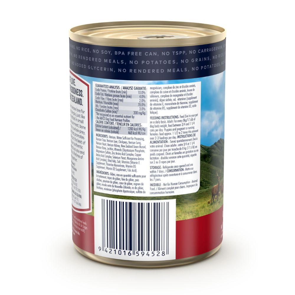 Ziwipeak Venison Canned Dog Food (390g) - Image 2