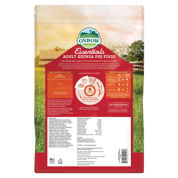 Oxbow Essentials Adult Guinea Pig Food (2 Sizes) - Image 2