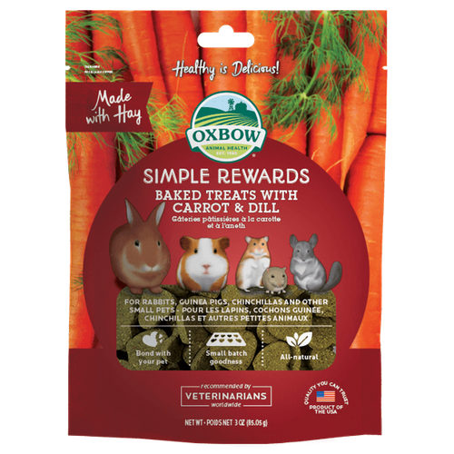 Oxbow Simple Rewards Baked Carrot & Dill Treats, 2oz