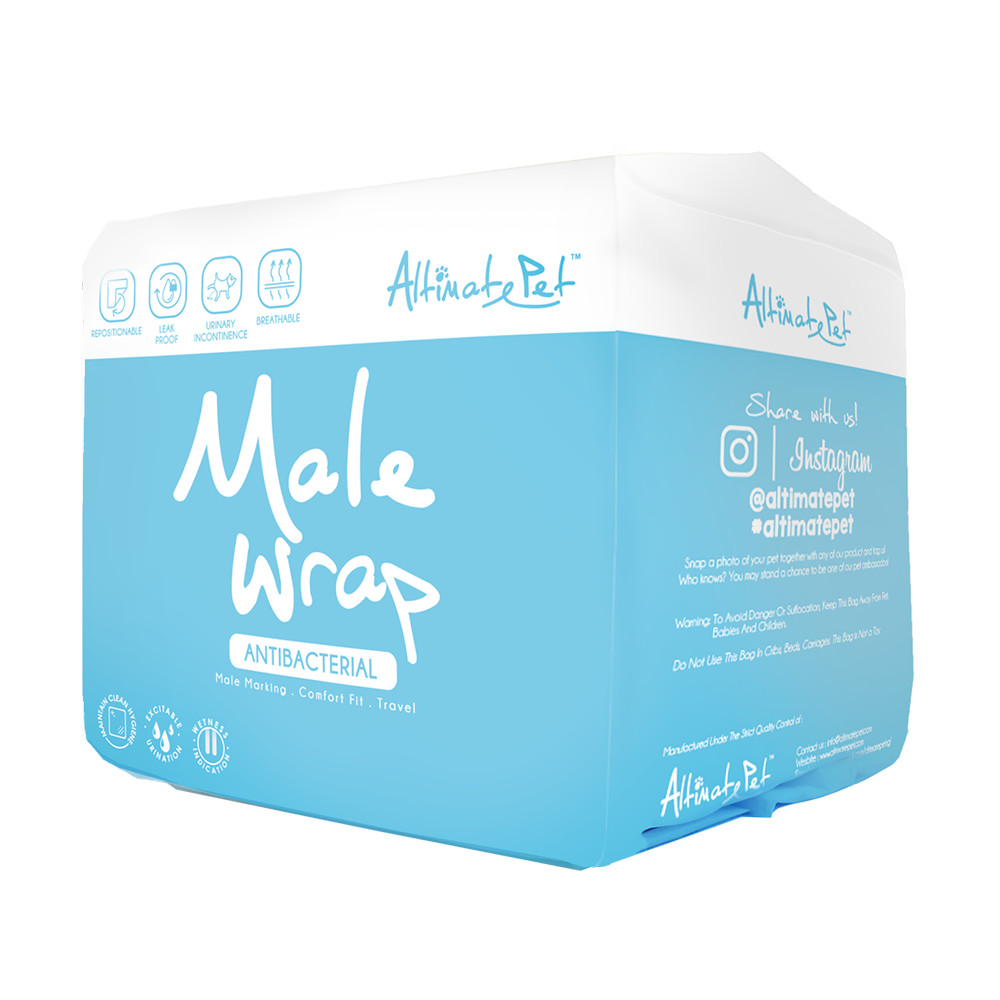 Altimate Pet Antibacterial Disposable Male Wraps (5 Sizes)