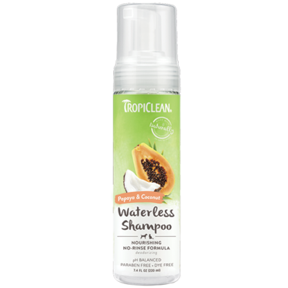 Tropiclean Papaya & Coconut Waterless Shampoo for Cats & Dogs 7.4oz