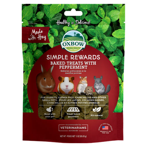 Oxbow Simple Rewards Baked Peppermint Treats, 2oz