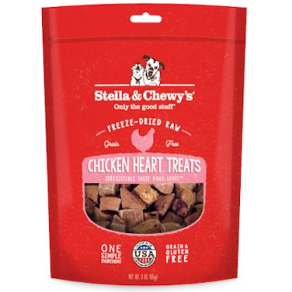 Stella & Chewy's Chicken Heart Single Ingredient Freeze-Dried Dog Treats 3oz