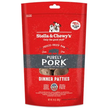 Stella & Chewy's Purely Pork Dinner Patties Freeze-Dried Dog Food, 14oz