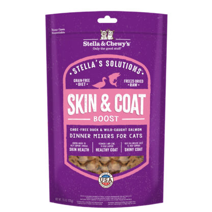 Stella & Chewy's Stella Solutions Skin & Coat Boost Duck & Salmon Freeze-Dried Cat Food 7.5oz