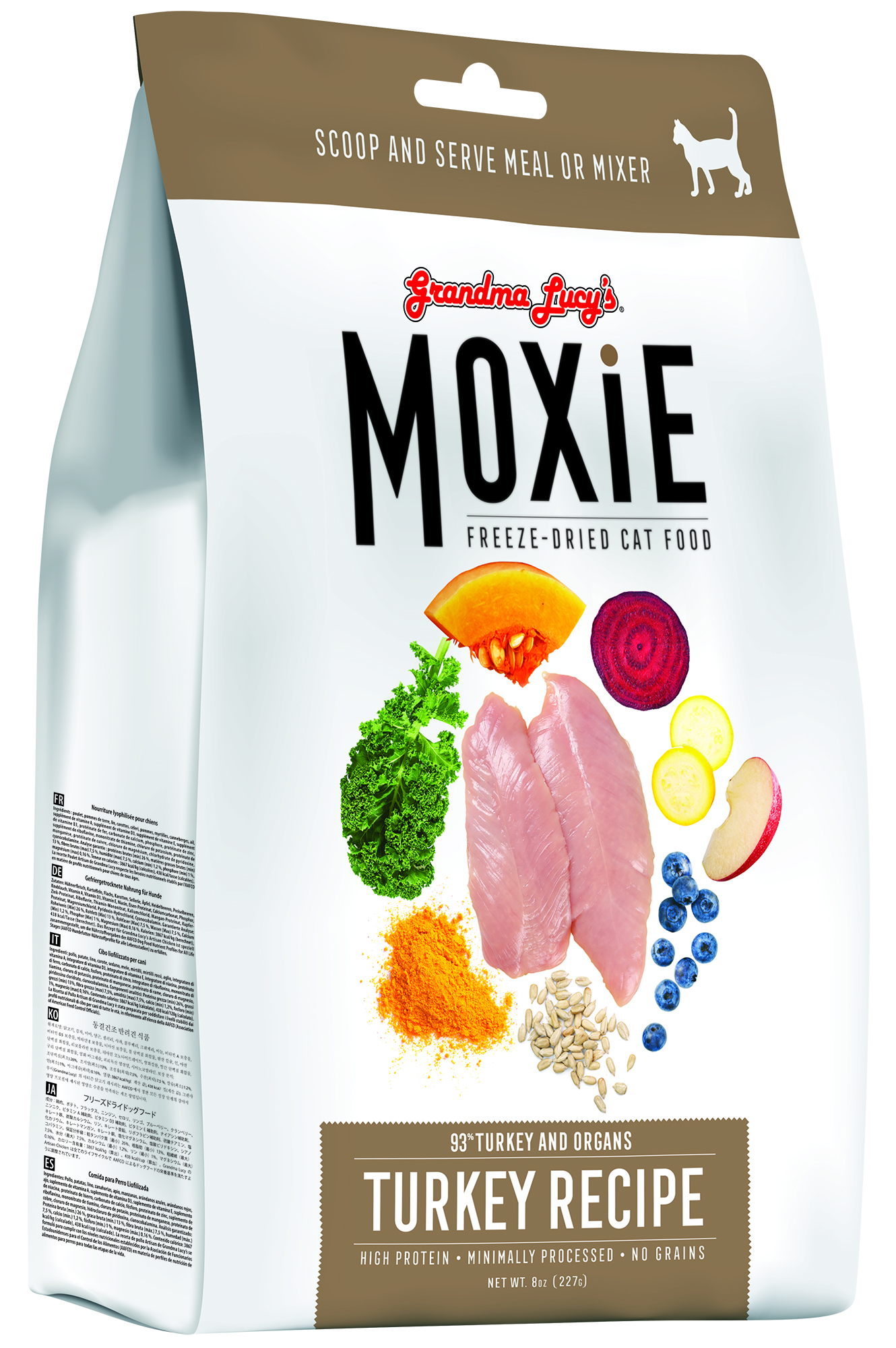 Grandma Lucy’s Moxie Turkey Freeze Dried Cat Food 8oz
