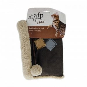 AFP Lambswool Fairbanks Cat Sack Brown/Grey/Tan (L40x W48 x H6 cm)