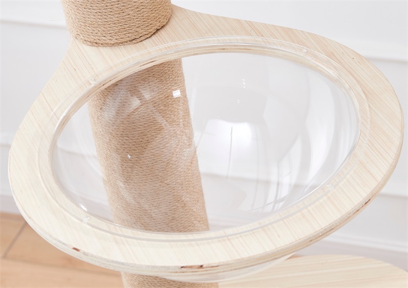 Auskie Floor-to-Ceiling Cat Tree Scratch Pole Cat Pillar Condo - Image 16