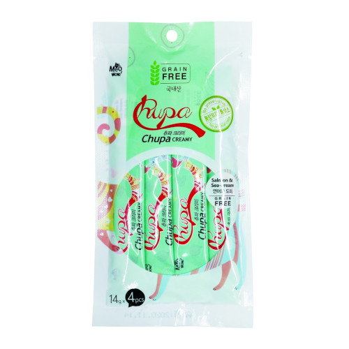 BowWow Chupa Creamy Cat Treats (4x14g) – Salmon & Sea Bream