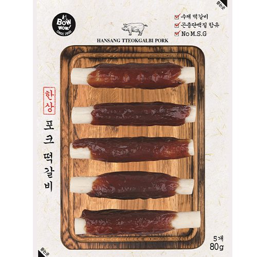 BowWow Dog Treats Hansang Tteokgalbi Pork (80g)