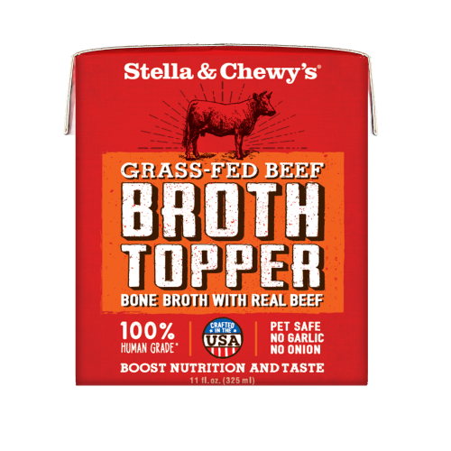 Stella & Chewy's Grass Fed Beef Broth Food Topper for Dogs 11 fl oz