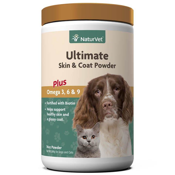 NaturVet Ultimate Skin & Coat Powder Plus Omega 3, 6 and 9 - 14oz