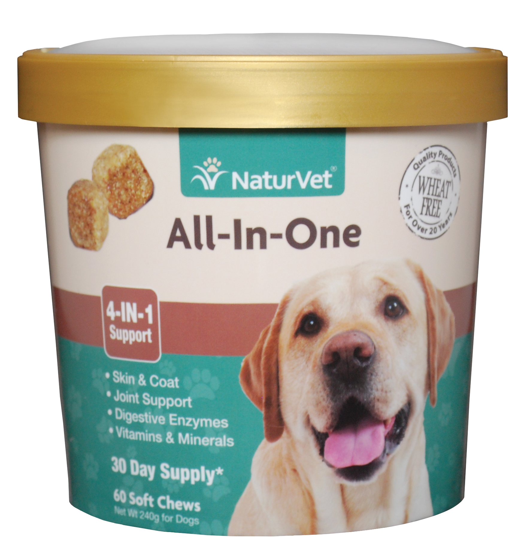 NaturVet All-In-One (4-IN-1 Support) Soft Chews 60ct