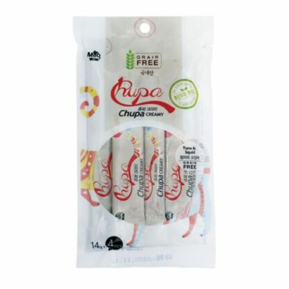 BowWow Chupa Creamy Cat Treats (4x14g) – Tuna & Squid