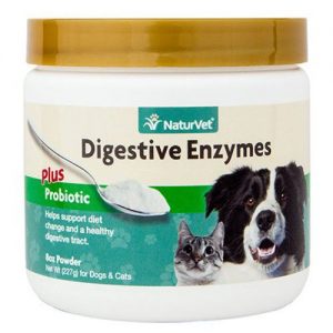 NaturVet Digestive Enzymes Powder Plus Pre & Probiotics 8oz