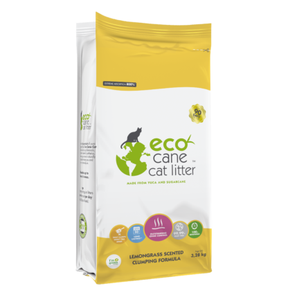 [Bundle Of 2] Eco Cane Lemongrass Clumping Cat Litter 3.28kg - Image 2