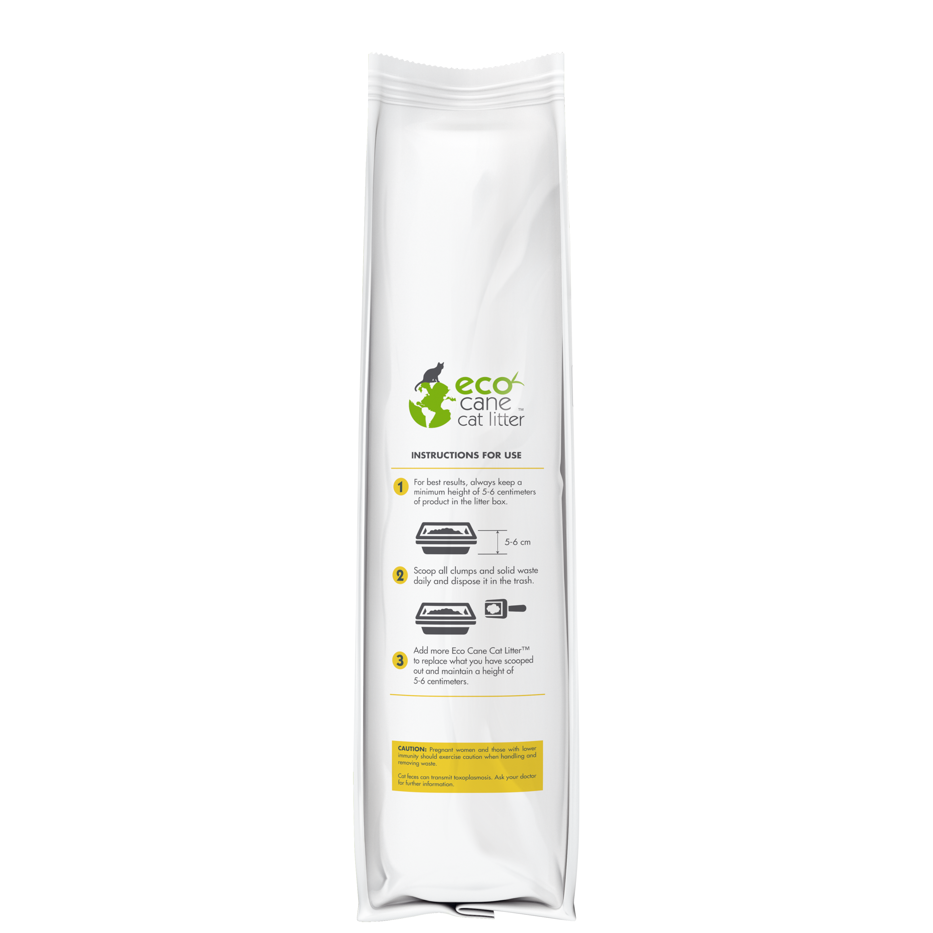 [Bundle Of 2] Eco Cane Lemongrass Clumping Cat Litter 3.28kg - Image 4