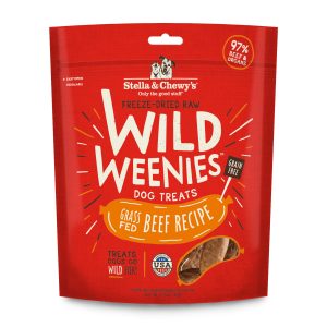 Stella & Chewy’s Wild Weenies Freeze Dried Dog Treat (Grass-Fed Beef Recipe) 3.25oz