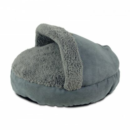 AFP Lambswool Cosy Snuggle Bed Brown/Grey(L40x W40 x H20 cm) - Image 2