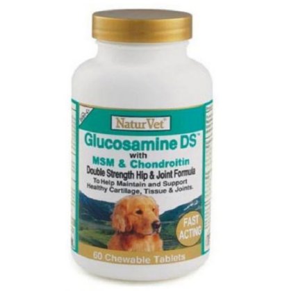 NaturVet Glucosamine DS With MSM & Chondroitin Chewable Tablets - 2 Sizes