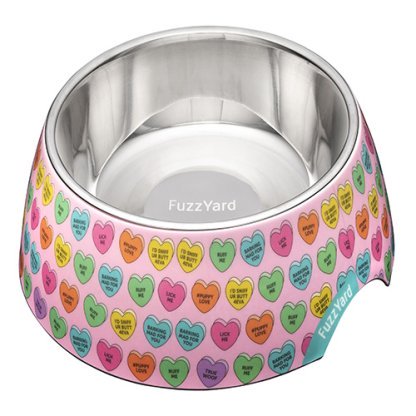 FuzzYard Easy Feeder Pet Bowl (3 Sizes) - Candy Hearts