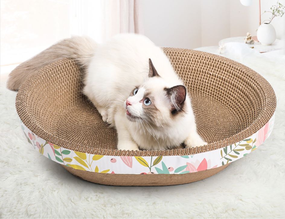 Auskie Cat Scratcher Bowl - Oval Shape - Image 2