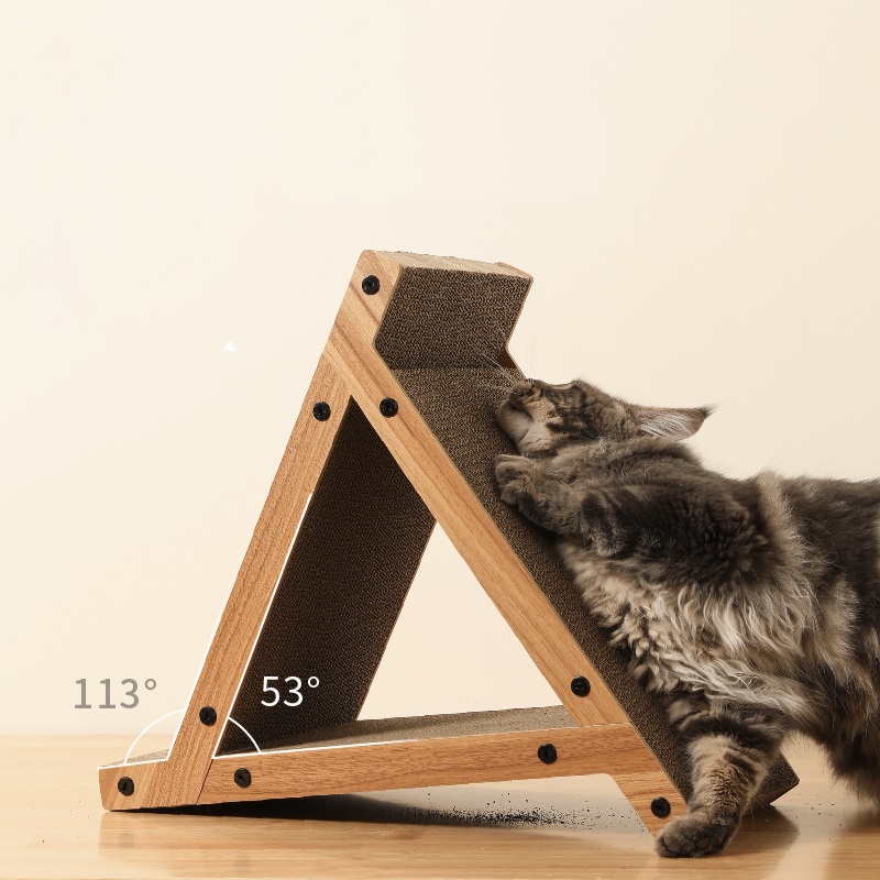 Auskie Triangle Scratching Board Cat House - Image 4