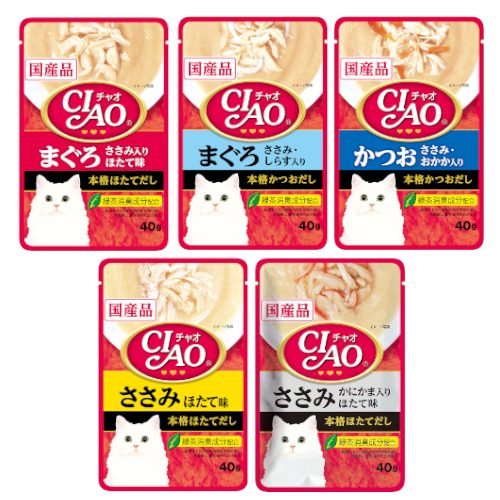 Ciao Creamy Soup Pouch Wet Cat Food 40g (5 Flavors)