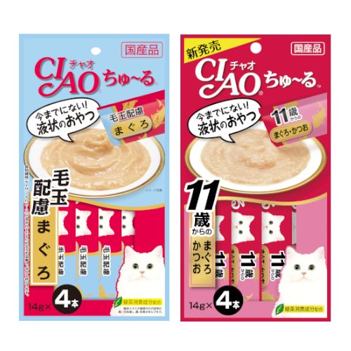 Ciao Functional Churu 4-Piece Cat Treat 14g x 4 (2 Flavors)