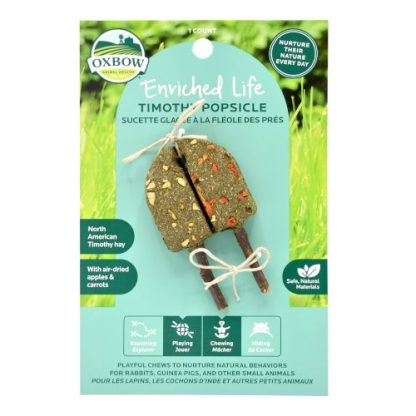 Oxbow Enriched Life Natural Chews Timothy Popsicle for Small Pets
