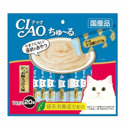 Ciao Churu 20-Piece Tuna Dried Bonito Mix Cat Treat 14g x 20