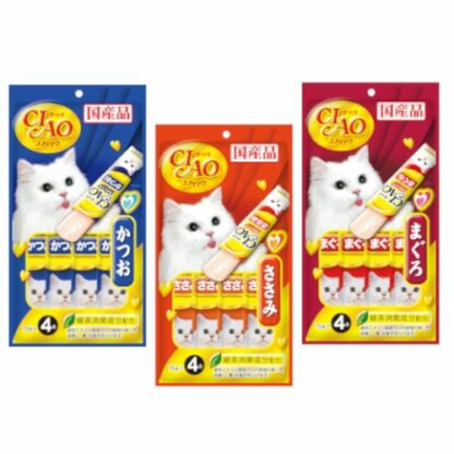 Ciao Churu Stick 4-Piece 15g x 4 (3 Flavors)