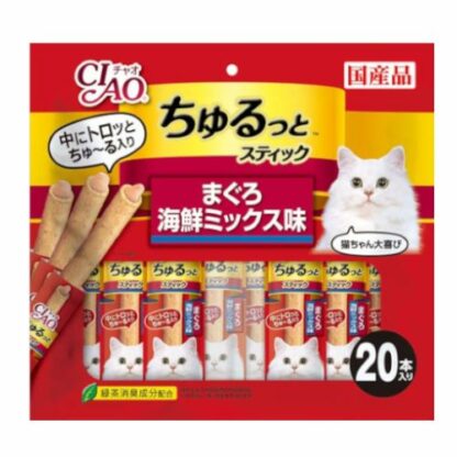 Ciao Churruto 20-Piece Maguro with Scallop Cat Treat 7g x 20