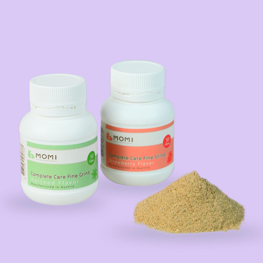 Momi Complete Care Fine Grind 50G ( Aniseed/Strawberry )