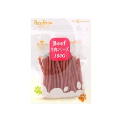 Petz Route Low Fat Beef Jerky Dog Treats 180g