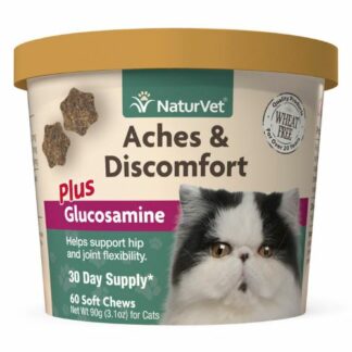 Naturvet Aches & Discomfort Plus Glucosamine For Cats Soft Chews (60 ct)
