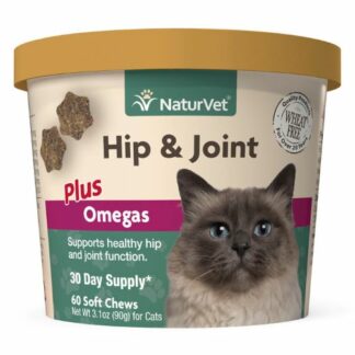 Naturvet Hip & Joint Plus Omegas For Cats Soft Chews (60 ct)