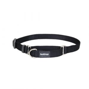 Red Dingo Martingale Half Check Collar – Classic Black