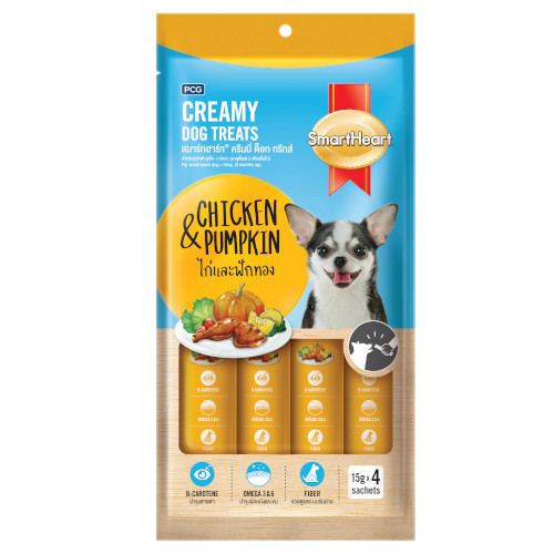 Smartheart Chicken & Pumpkin Creamy Dog Treats (15G x 4 )