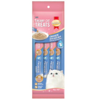 Smartheart Chicken with Goat Milk Creamy Cat Treats (15G x 4 )
